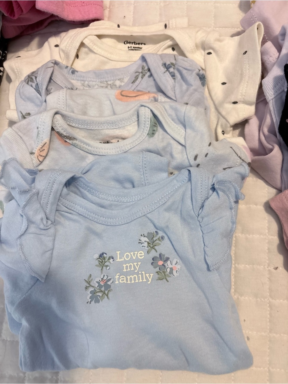 Lot of 10 newborn baby onesies